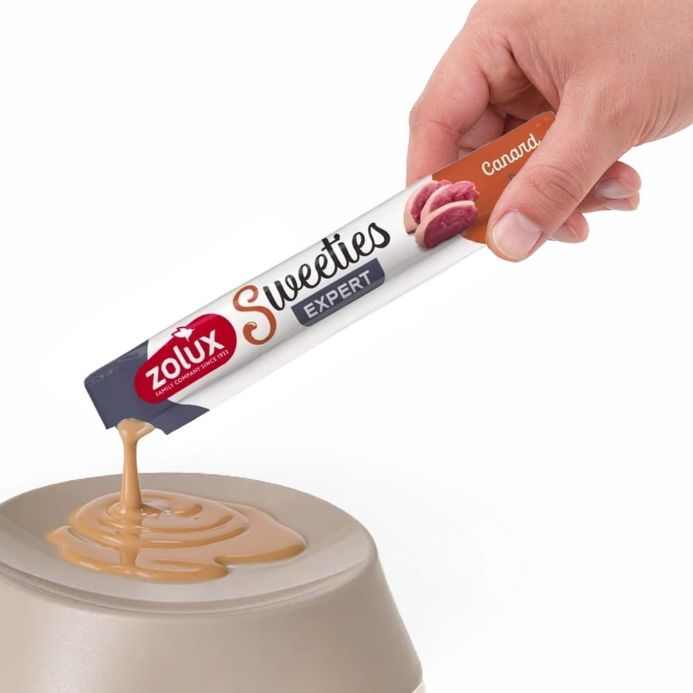 Zolux SWEETIES Przysmak kremowy dla kota z kaczką 5x 14g